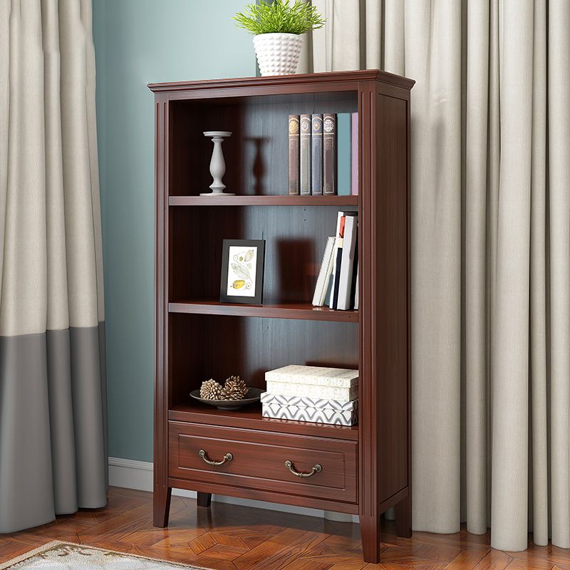 Modern Style Closed Back Bookshelf Standard Wooden Bookcase for Study Room