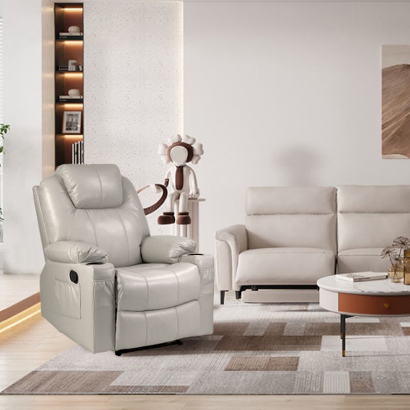 Metal Frame Home Theater Recliner Swivel Rocker Chair with Storage