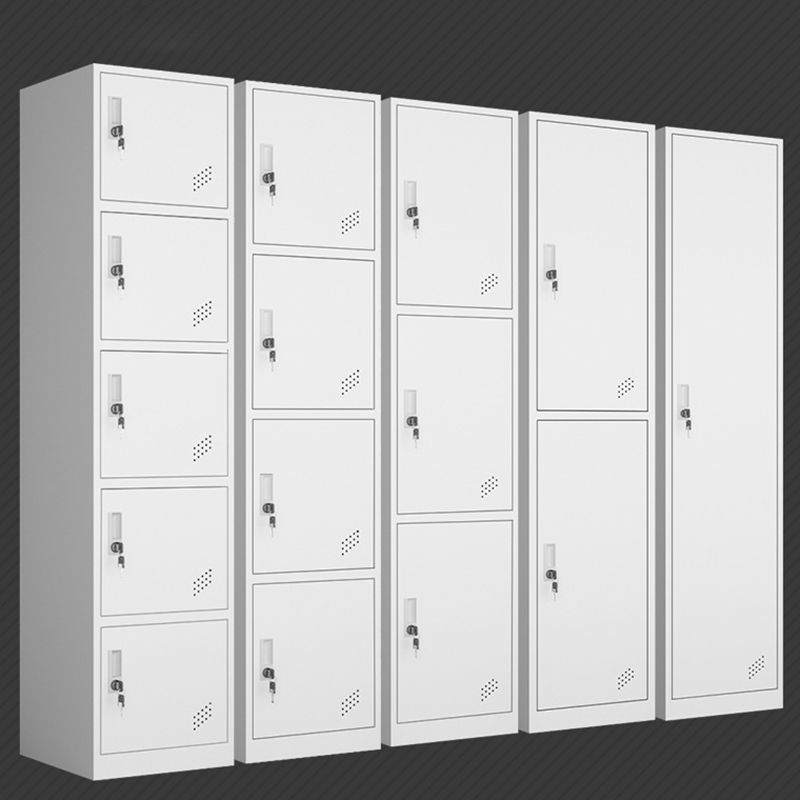 Hinged Wardrobe Armoire Contemporary Metal Storage Cabinet for Home