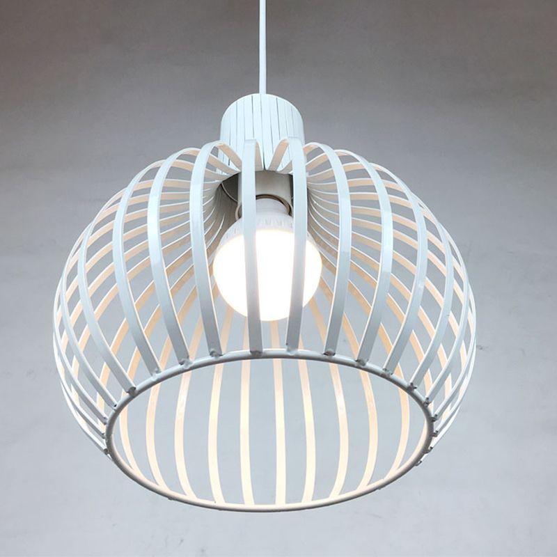 Loft Style Spherical Pendant Light Fixture 1 Bulb Metal Ceiling Suspension Lamp