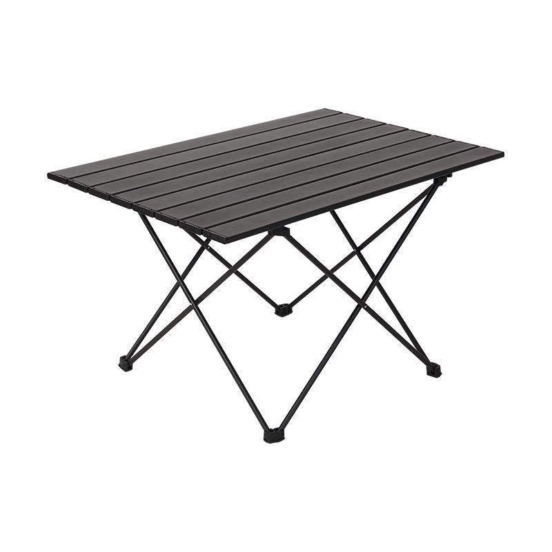 Metal Rectangle Camping Table Industrial Brown/Black Folding Table