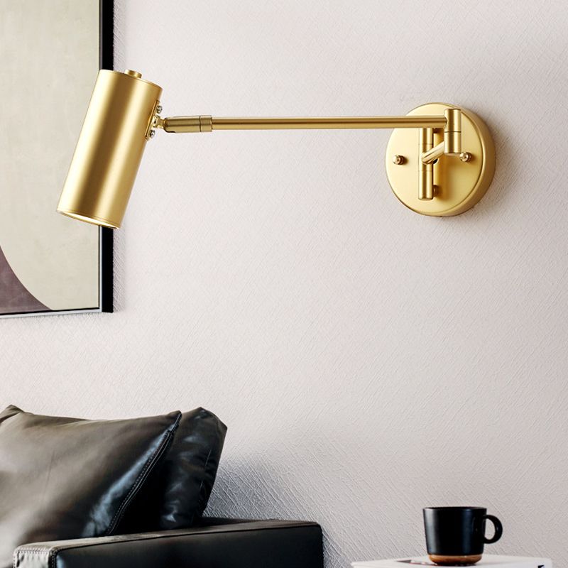 Metal Cylinder Wall Light Sconces Minimalism 1 Light Wall Mounted Lamp