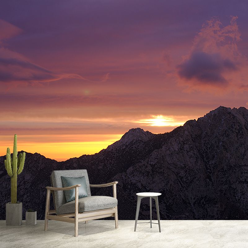 Beautiful Mountain Mural Wallpaper Waterproofing Wall Covering for Guest Room