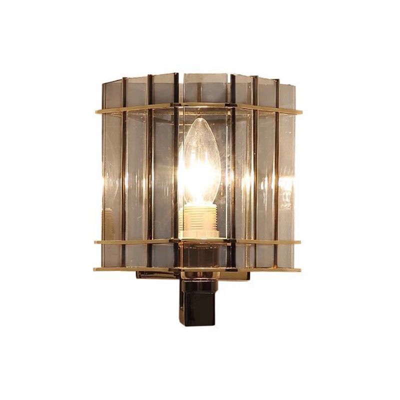 Panneau rectangle moderne Éclairage mural fumé en verre gris 1