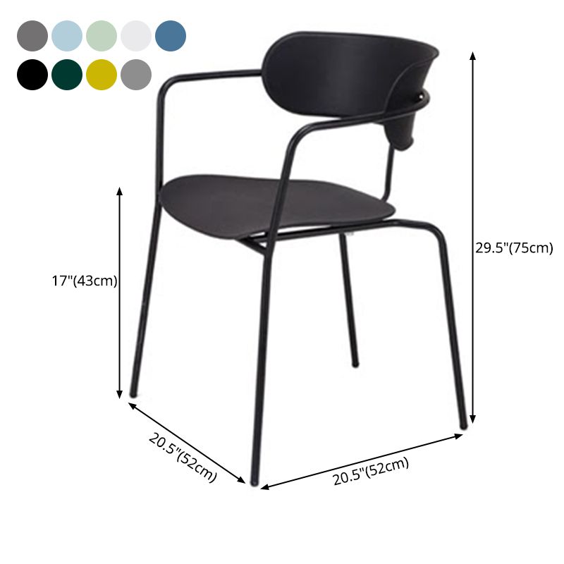Chaises de salle à manger en métal de style industriel, chaises de salle à manger empilables pour la cuisine