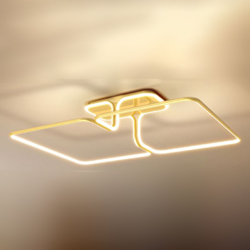 Luz de montaje de montura de color cuadrado de metal 2 2 luces Luz de techo de montaje con rasgo