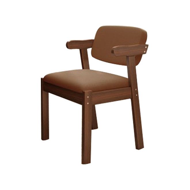 Sedia a braccio sedia a sedia aperta da pranzo contemporaneo con gambe di legno per cucina