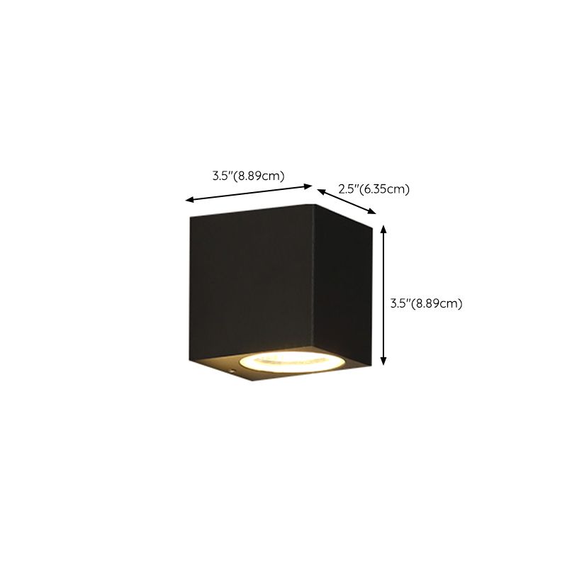 Aluminum and Glass LED Wall Lighting in Black Contemporary Wall Mount Fixture