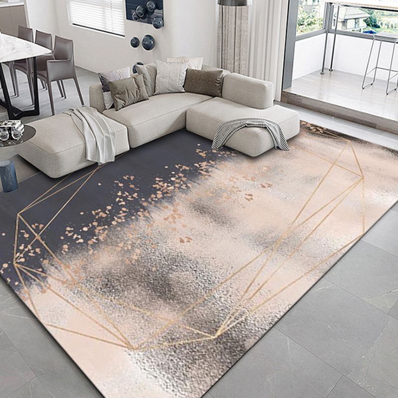 Grijze woonkamer tapijt Modern geometrische printruimte Tapijten Resistent gebied Rug