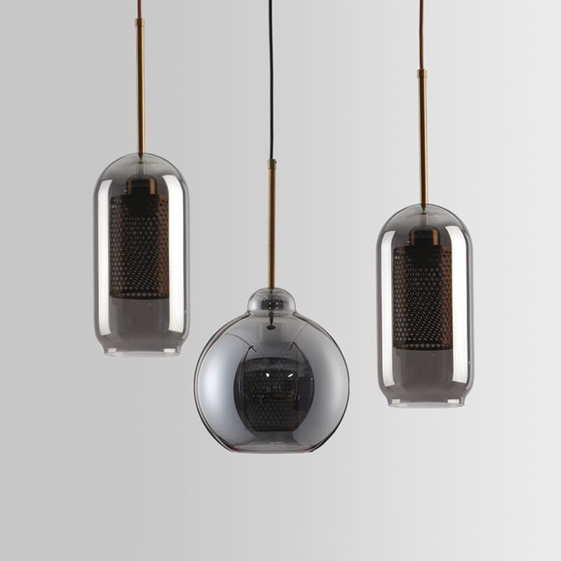 1-Licht-Glas-HABE-Beleuchtungsbehandlung Minimalismus Anhänger Lichtkit für Esszimmer