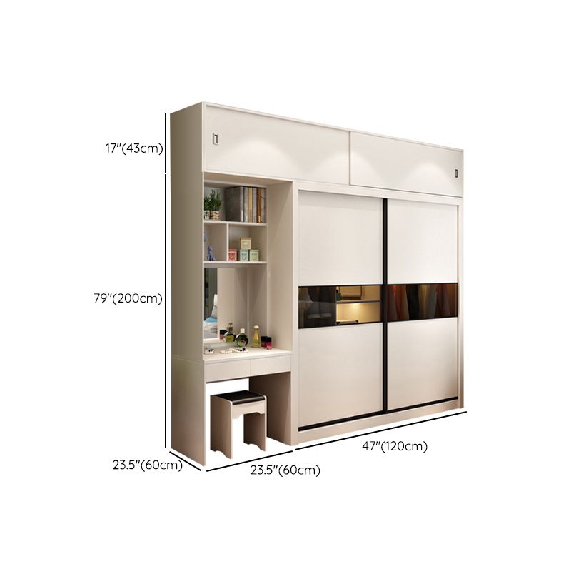 Contemporary Home Engineered Wood Wardrobe Freestanding Wardrobe Closet