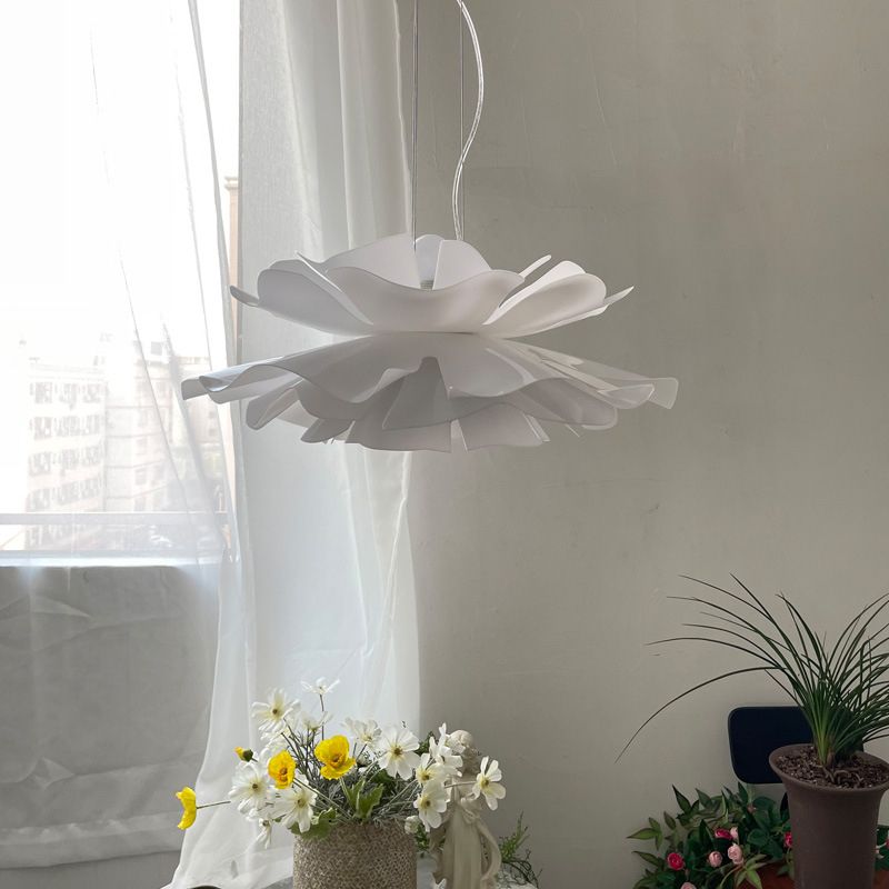 Blanc Modern 1-Light Down Lighting Acrylique suspendu suspendu pour la chambre des enfants