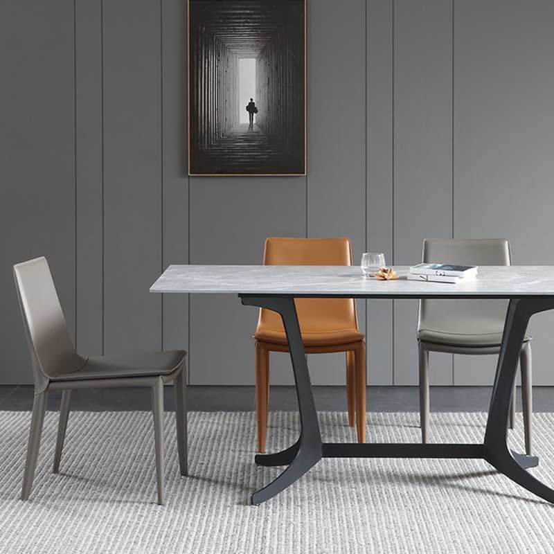 Contemporary Kitchen PU Leather Dining Side Chair Parson Dining Side Chair