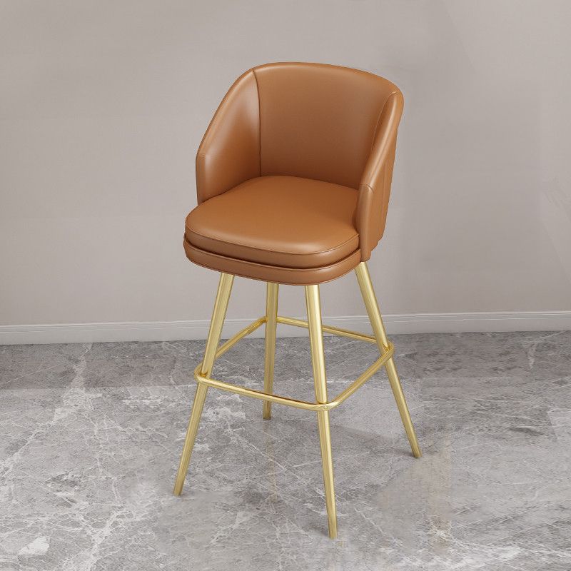 Contemporary Upholstered Counter Stool Rectangle Bar-height Bar Stool for Living Room