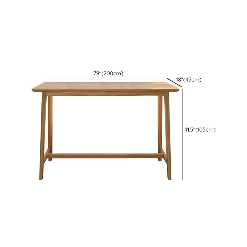 Rectangle Bar Pub Table Set 1/4 Pcs Solid Wood Bar Table and Backless Stools