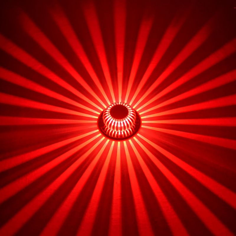 Remote Control RGB Wall Lamp Modern Style Aluminum Ambiance Decorative LED Sconce Light in Sliver