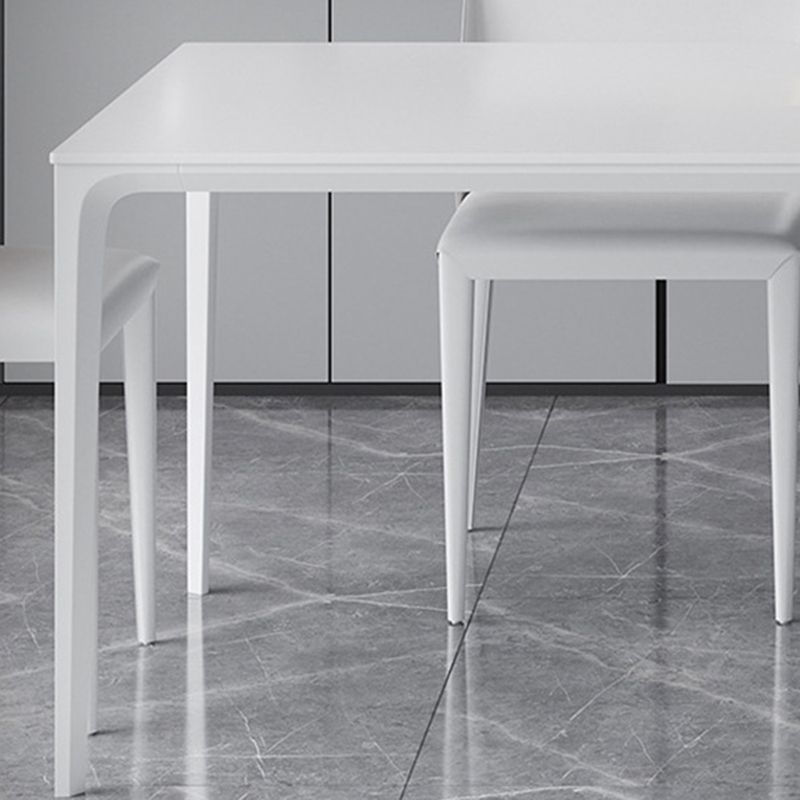 Industrial Dining Room Table Rectangle Stone Dinette Table for Home