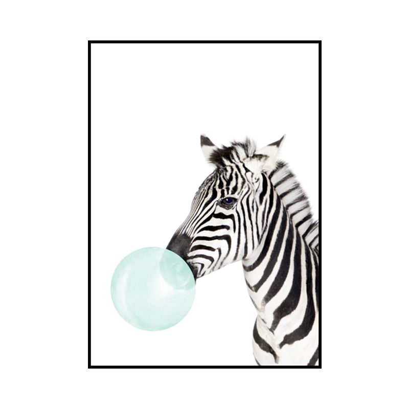 Animals and Balloon Illustrations Painting Children's Art Canvas Wall Print, Multiple Sizes