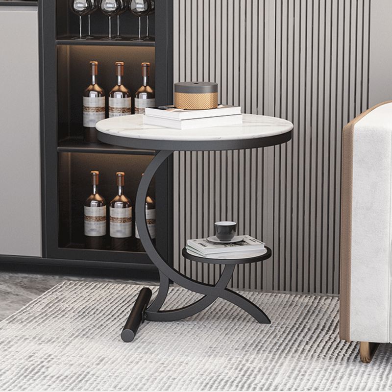 Modern Abstract Corner Table Round Side End Table for Living Room
