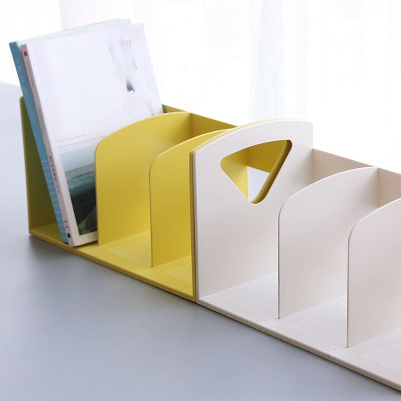 Contemporary Plastic Shelf Tabletop Standard Kids Bookcase in 34"L X 19"W X 21.5"H