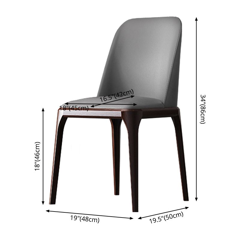 Solid Wood Industrial Dining Room Chair Matte Finish Parsons Dining Chair