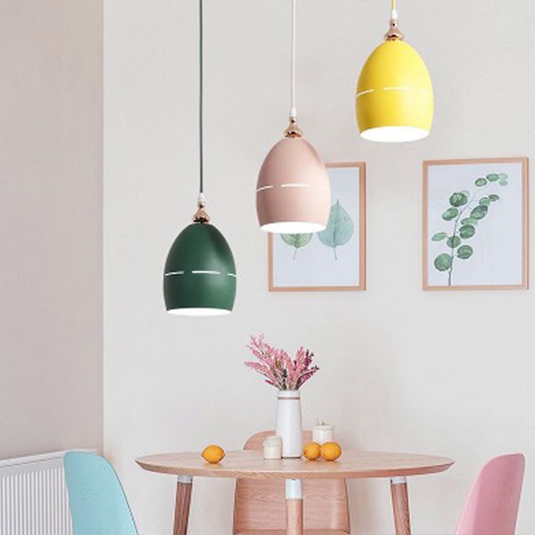 Luminaire de lampe à chute en forme de dôme multicolore