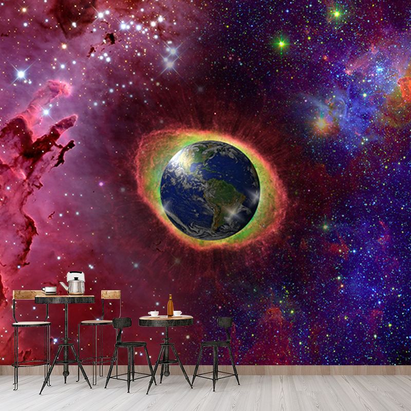 Planets Photography Environment Friendly Mural Wallpaper Bedroom Wall Mural