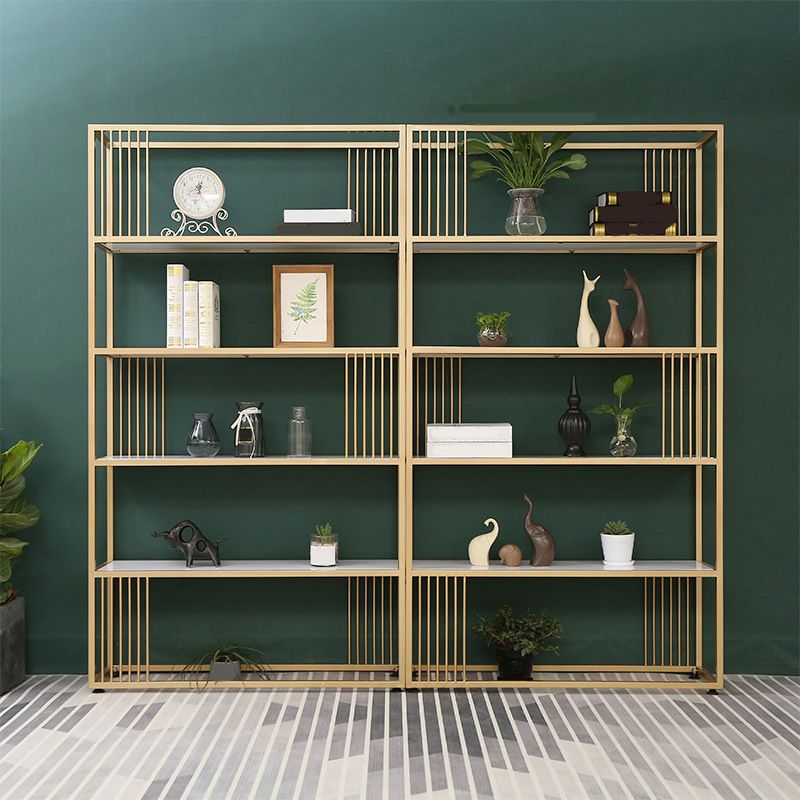 Vertical Open Shelf Bookcase Metal Etagere Book Shelf for Bedroom