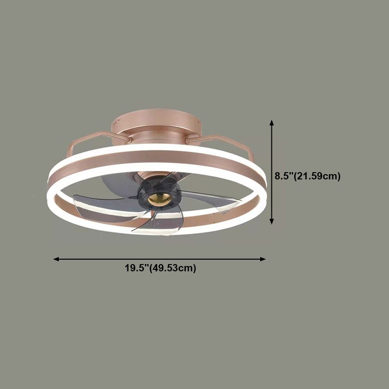 Lampada a ventola del soffitto a LED Luce a soffitto a filo metallico in metallo per la camera da letto