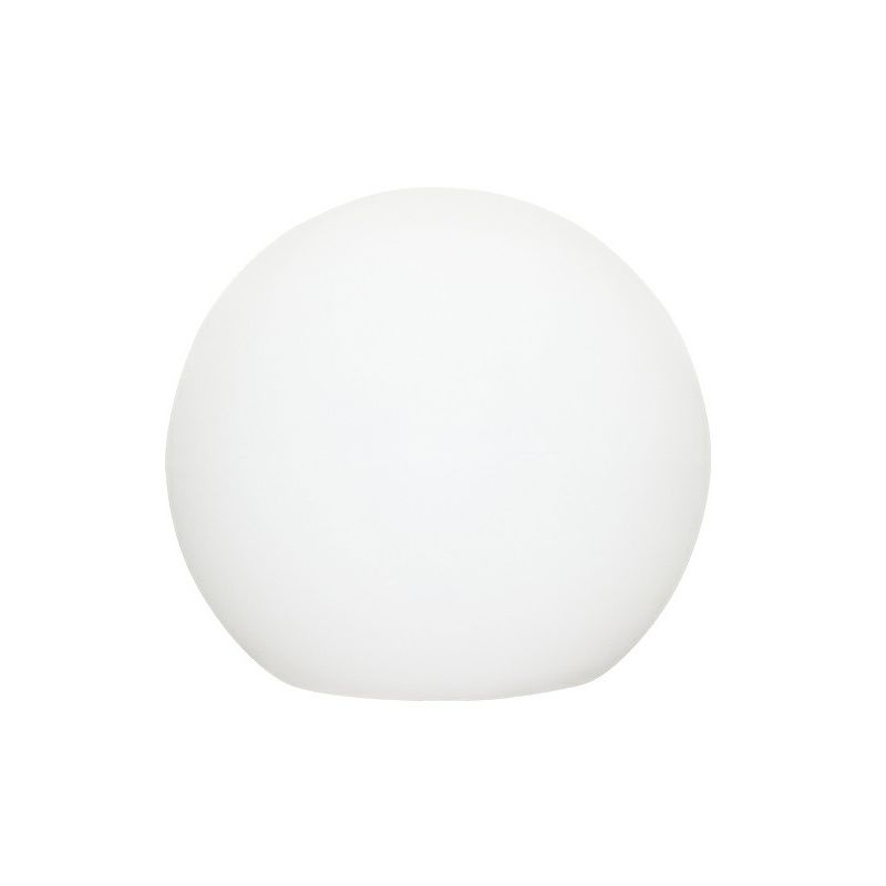 White Spherical Rechargeable Ground Lamp Minimalist Plastic Solar LED Lawn Light for Yard