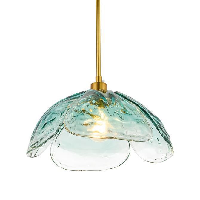 Farbenfrohe Blumenform hängen hängendes Flussglas 1 leichte Anhängerlampe für das Restaurant