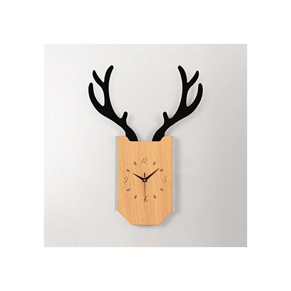 SCONCE LICHT LICHT VAN HOUTKLOCK SCORMER met verweerders HALLWAY FOYER Rustieke dieren LED Wandlamp