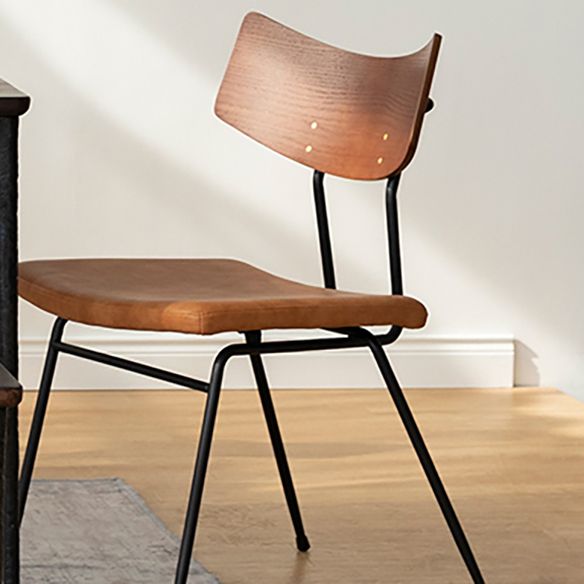 Industrieller Esszimmerset mit Rechtecktisch und Metallbasis -Ess -Set für den Heimgebrauch