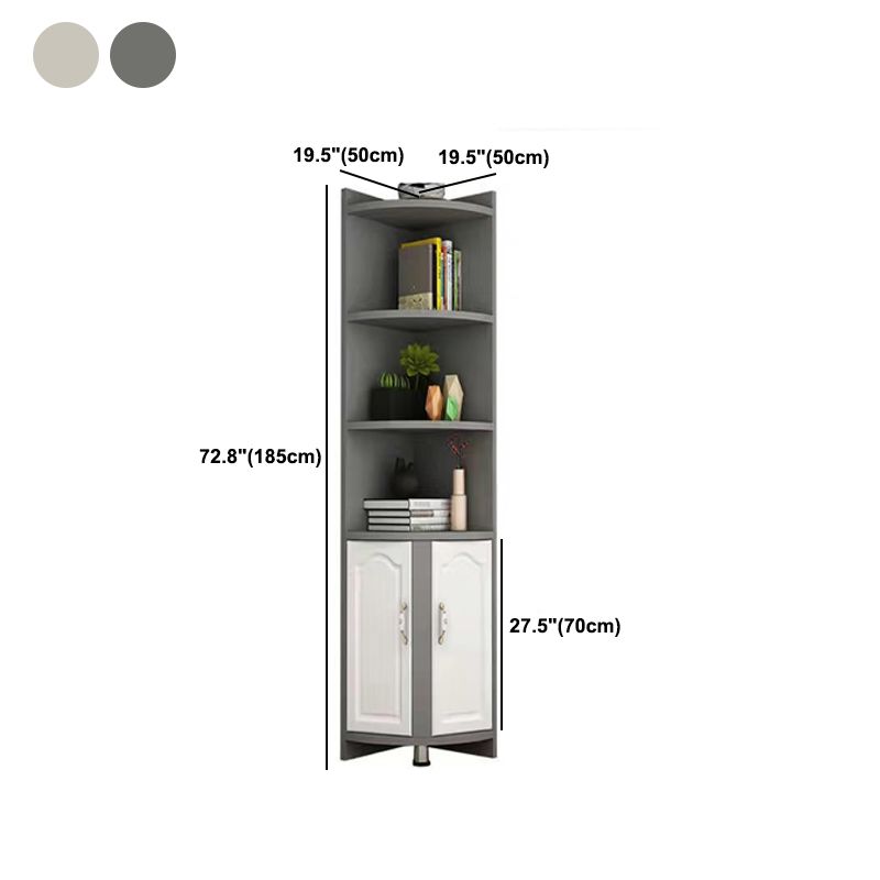 Stain Resistant Cabinet with Shelves and Doors Modern Rectangle Cabinet