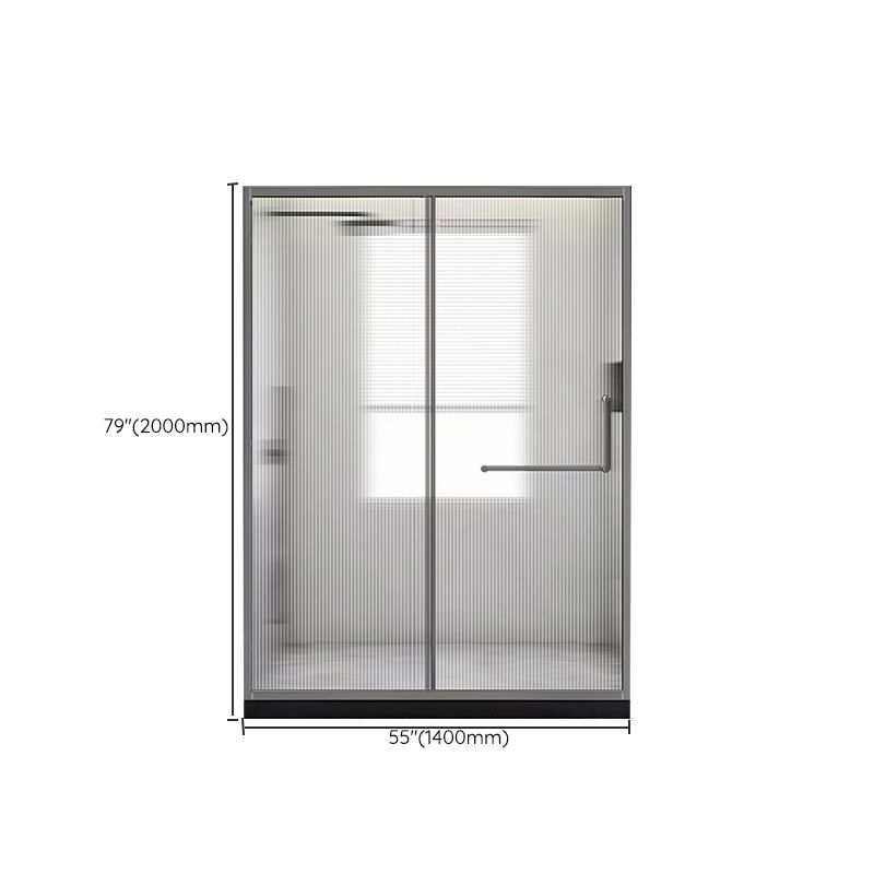 Glass and Metal Shower Door Simple Inline Black Shower Bath Door