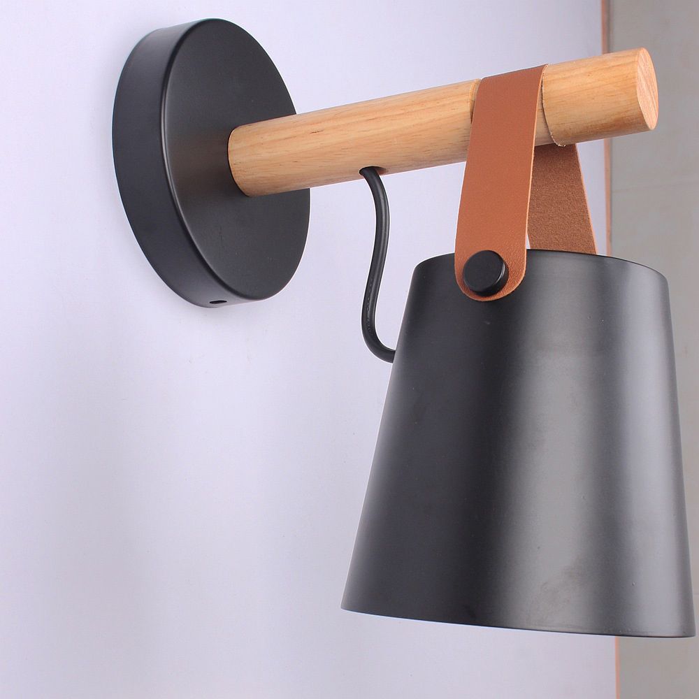 Modern Minimalist Style Cone Wall Light Sconce Metal 1 Light Sconces