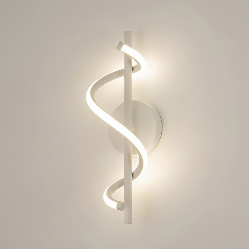 Linear Shape Wall Lamp Modern Style Acrylic 1 Light Sconce in White and Black