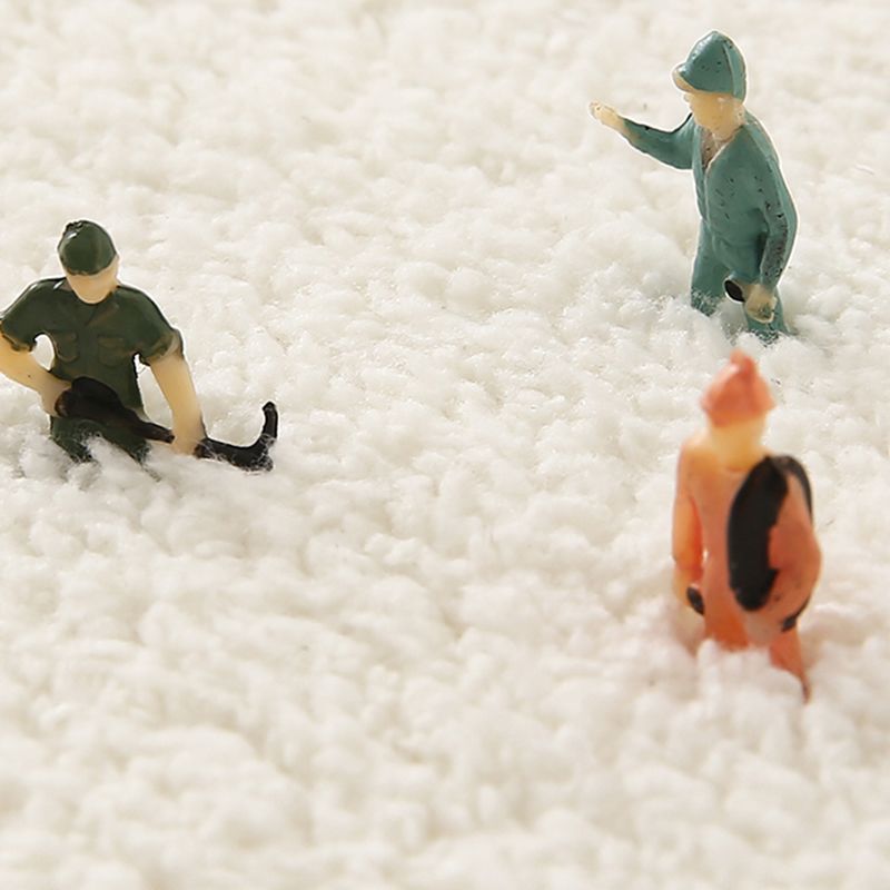 White Modern Carpet Polyester Color Block Carpet Washable Carpet for Living Room