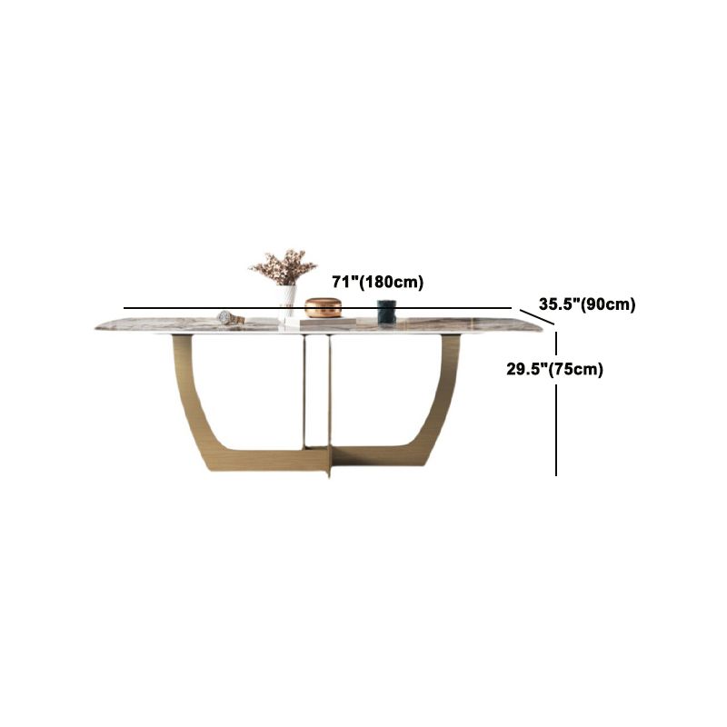 Luxurious Sintered Stone Top Dining Set Rectangle 1/4/5/6/7 Pieces Dining Table Set