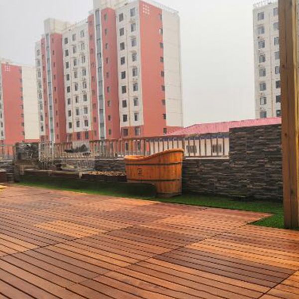 Modern Floor Board Solid Color Water-Resistant Outdoor Flooring