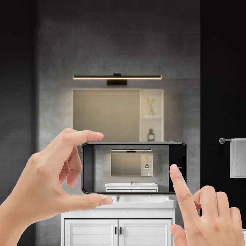 Luce da parete dritta in metallo Stile semplicità Stile a led Wall Sconce Illuminazione in nero