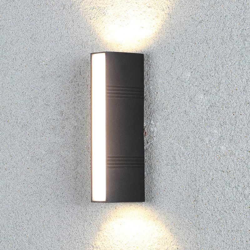 Modern Wall Sconce 1 illuminazione nero in alluminio nero illuminazione montata per giardino