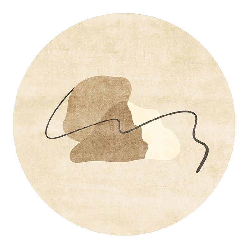 Moderne Kontrastfarbe Fläche Teppichbraun Polyester Fläche Teppich Anti-Rutsch-WASY-Pflege Teppich für Wohnzimmer