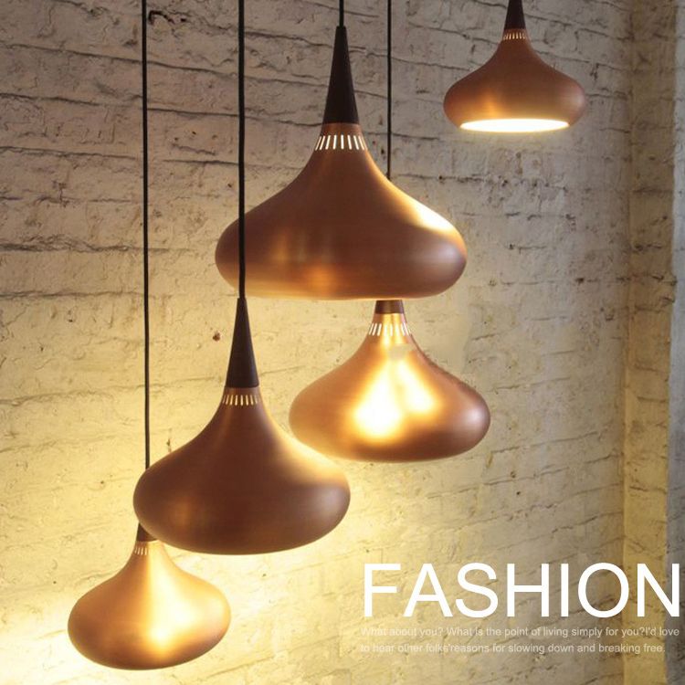 Teardrop Down Lighting Pendant Modern Style Metal Hanging Pendant Light for Dinning Room