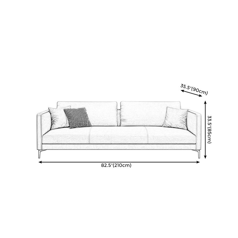 Wohnzimmer zeitgenössischer hellgrauer Standard-Settssitze