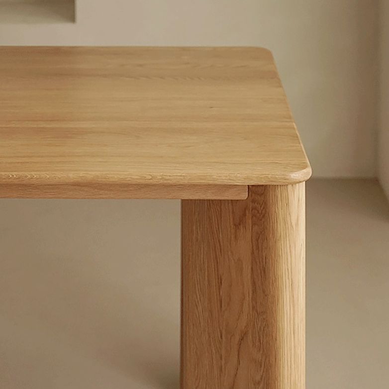 Rectangle Dining Site Table Pine Solid Wood Furniture with 4 Legs