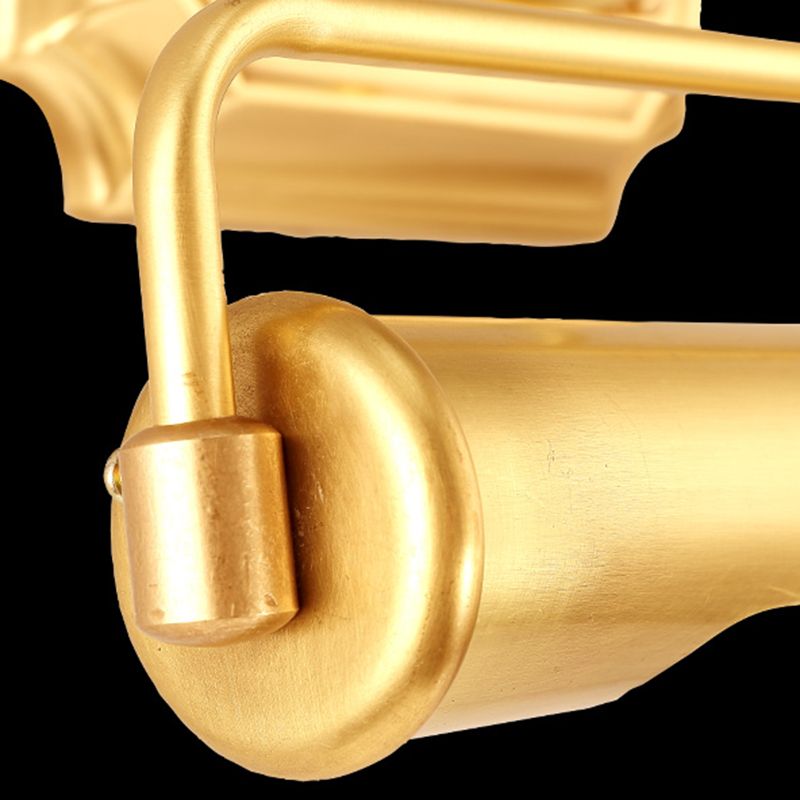 14" Long Metallic Bar Vanity Light Mid Century Modern Wall Mount Light in Brass