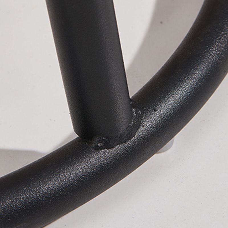 Modern Round Bar Stool Footrest Backless Counter and Bar Stool with Iron Legs