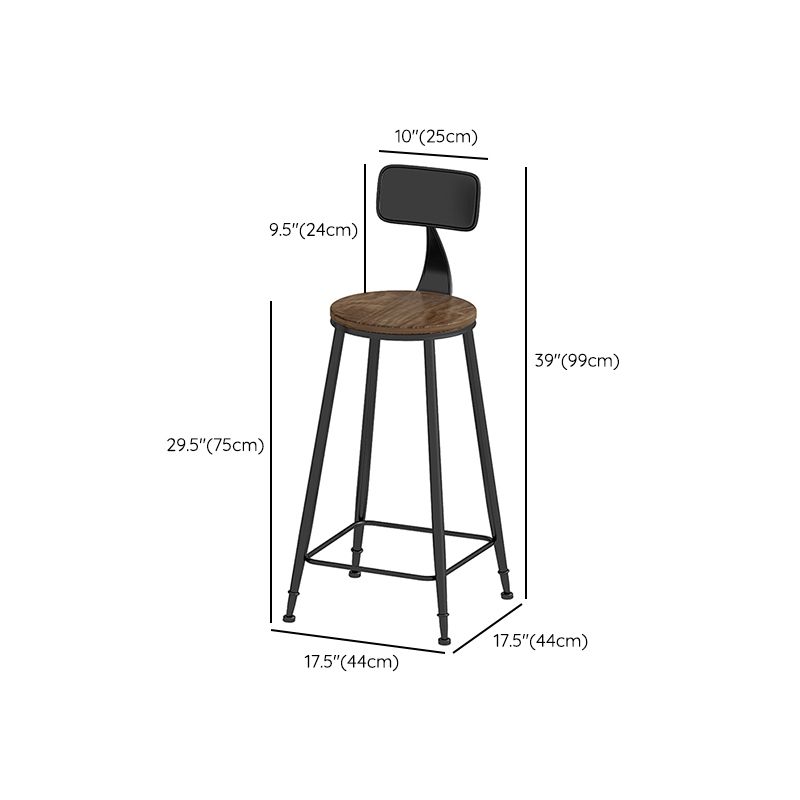 Rectangle Bar Pub Table Set 1/4 Pcs Solid Wood Top Bar Table and Iron Stools