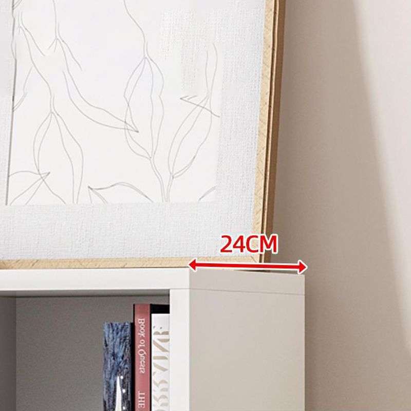 Standard Closed Back Bookshelf Engineered Wood Scandinavian Bookcase